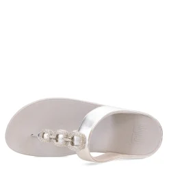 Women's FitFlop, Fino Crystal Chain Toe-Post Sandal