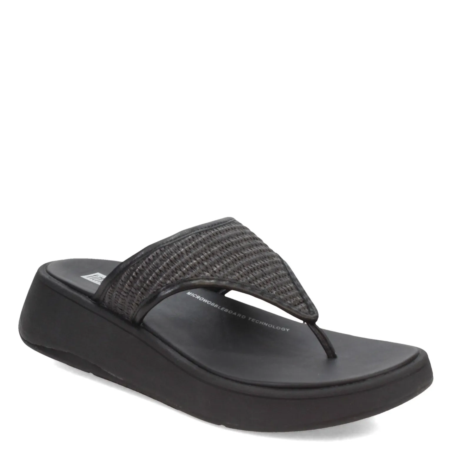 Women's FitFlop, F-Mode Woven Flatform Toe Post Sandal