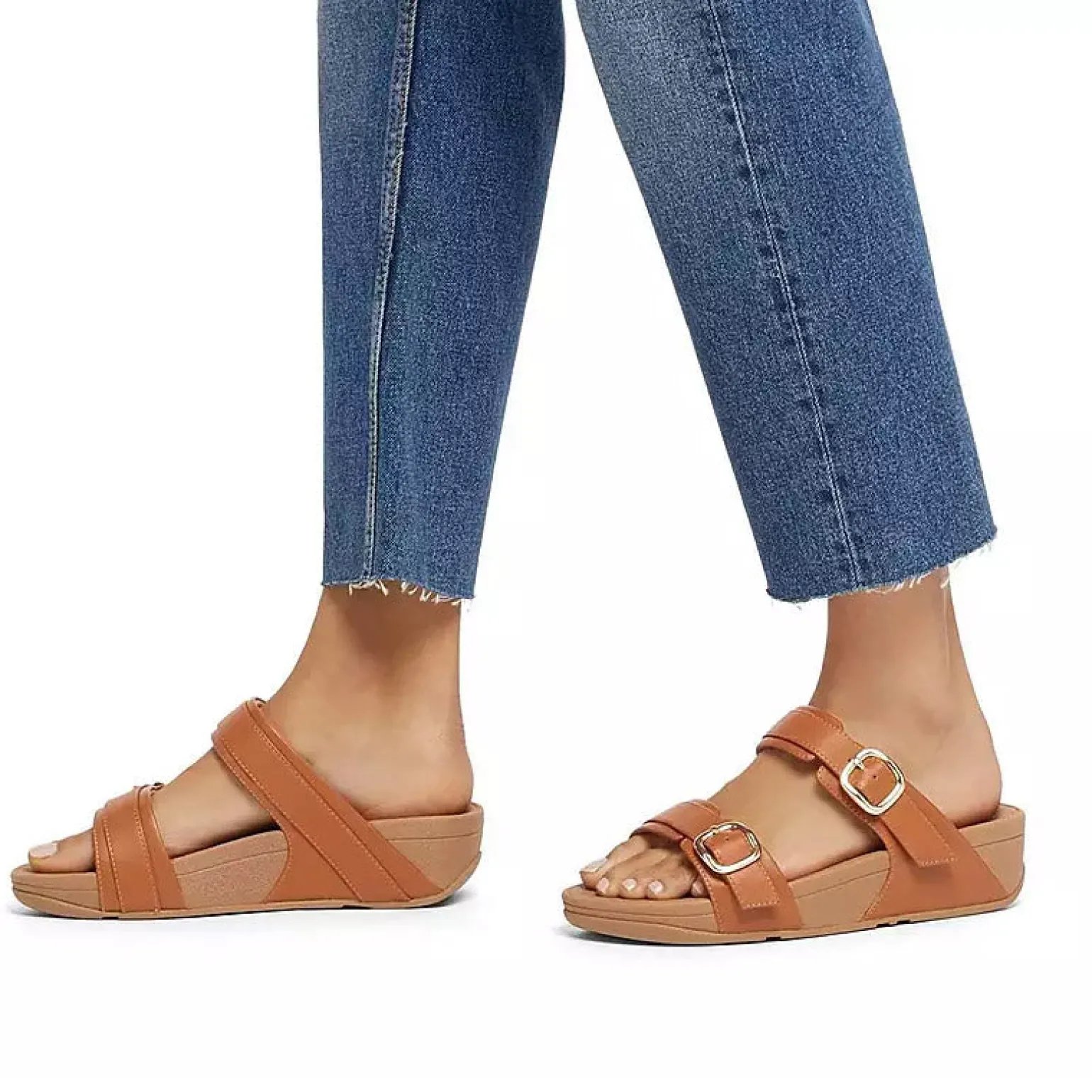 Women's FitFlop, Lulu Adjustable Buckle Slide Sandal