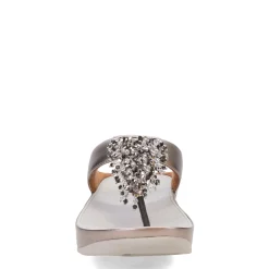 Women's FitFlop, Rumba Beaded Metallic Toe-Post Sandal