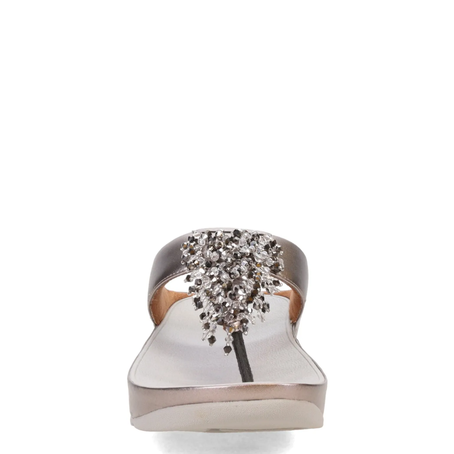 Women's FitFlop, Rumba Beaded Metallic Toe-Post Sandal