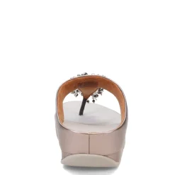 Women's FitFlop, Rumba Beaded Metallic Toe-Post Sandal