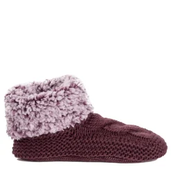Women's Muk Luks, Sherpa Cuff Bootie Slipper
